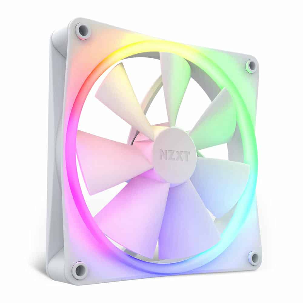 NZXT F140 RGB 140mm PWM Single High Airflow Fan White